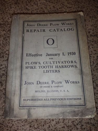 JOHN DEERE O ORIGINAL Repair Catalog Hit and Miss Gas Engine Stationary