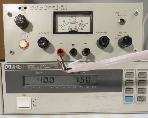 HP 6289A Variable DC Power Supply 0 to 40V @ 0 to 1.5A load tested
