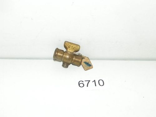 Vintage brass thumbscrew 1/4&#034; npt shut off valve drain pet cock fuel gas oil air for sale