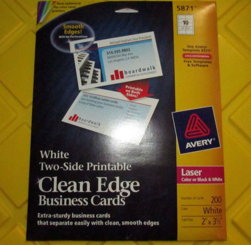 Avery Two-Side Printable Clean Edge Business Cards for Laser Printers, Matte,