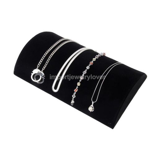 Bracelet necklace chain half moon ramp velvet jewelry display showcase rack for sale