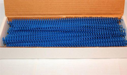 7 mm Royal Blue Plastic Spiral Coil Binding 12&#034; 4:1 Pitch New Box of 100