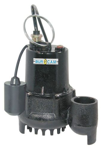 Burcam cast iron subm. sump pump 1/3 hp 115v mechanical switch 300608 for sale