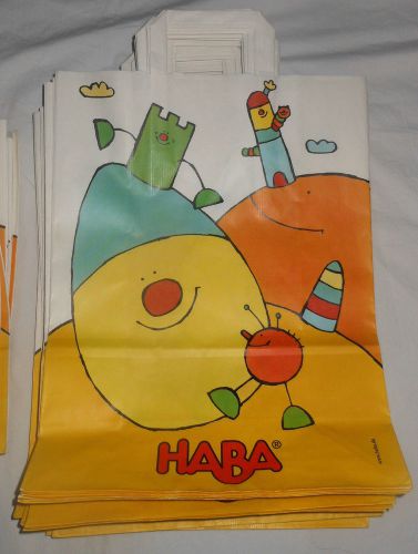Lot of 5 haba retail sales merchandise paper holiday christmas gift bags 17x12x6 for sale