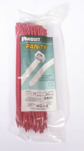 1000 Piece box of Cable Ties- Panduit PLT3S-C2  pc (11 1/2&#034;  292MM, RED) NEW