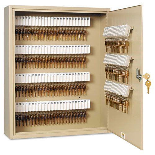 Uni-tag key cabinet, 160-key, steel, sand, 16 1/2 x 4 7/8 x 20 1/8 for sale