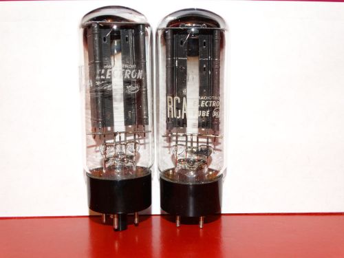 2 x 5u4gb RCA Rectifier Tubes *Black Plate*Top D Getter*Tall*Match Tested*READ*