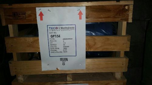 TECO-WESTINGHOUSE 7.5HP GP7/54 ELECTRIC MOTOR 230/460V 213TFRAME ROLLED STEEL