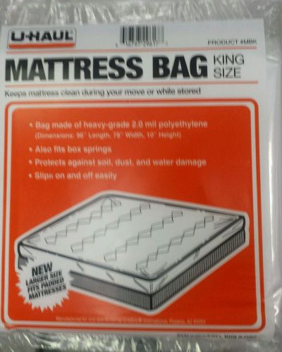 New in Package U-HAUL Moving king Size Mattress Bag Plastic Cover