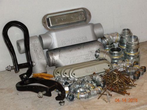 Lot appleton unilet form 35, 2&#034; c straight conduit body &amp; lot  assorted manufact for sale