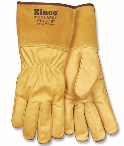 Welding Gloves Kinco 0129-Lg Tig Welding Pigskin Sewn with Kevlar Threard 4&#034;cuff