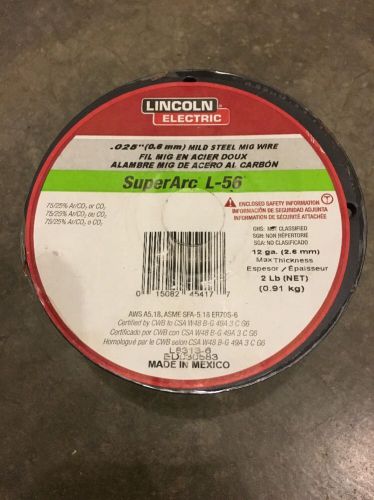 LINCOLN ELECTRIC ED030583 MIG Welding Wire, L-56, .025, Spool