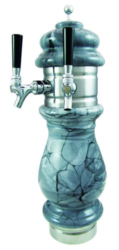 Ceramic Beer Tower MARBLE FINISH  with 1 domestic faucet, made in Europe