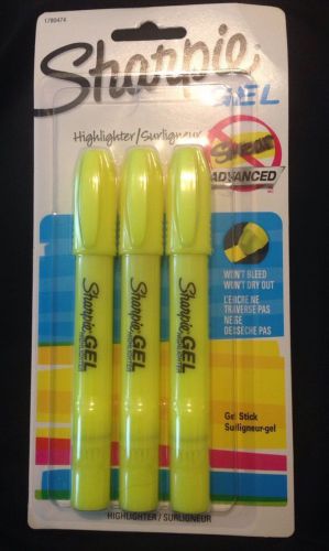 Sharpie Gel Highlighters, Yellow 3/Pack