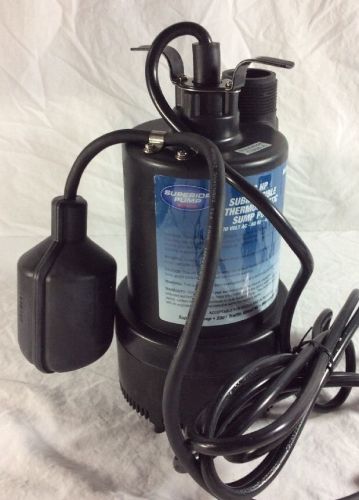 Superior pump 92330 1/3 hp thermoplastic sump pump with tethered float switch for sale