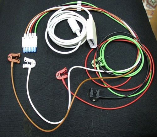 Patient ECG Cable 5 leads w/ Leadwires Philips EKG M1668A M1968