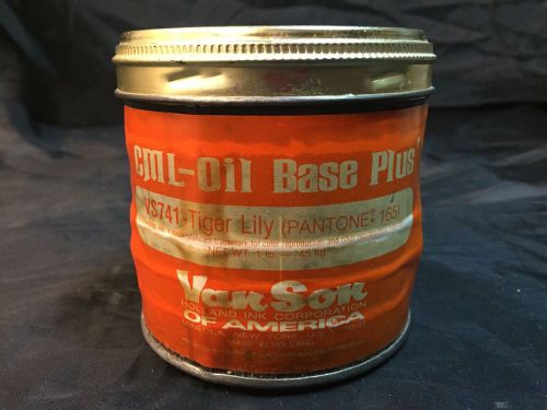 1 lb - Van Son - Oil Base Plus - VS741  Tiger Lily (PANTONE 165) Ink