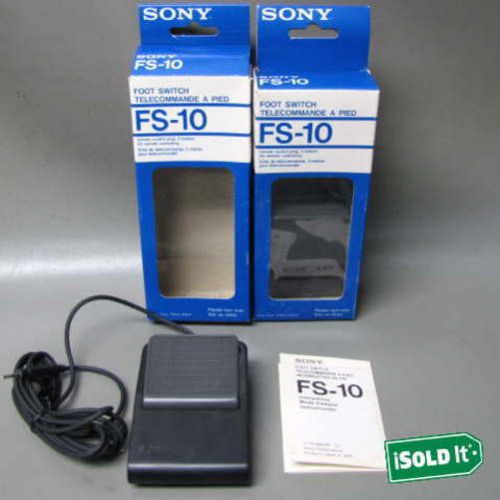 2 new sony fs-10 foot switch telecommande a pied remote control plug w/ box for sale