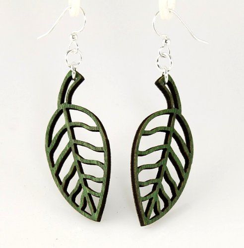 Green Tree Jewelry Leaf Earring Green