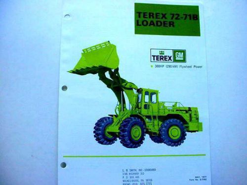 Terex 72-61 &amp; 72-71B Wheel Loader Literature