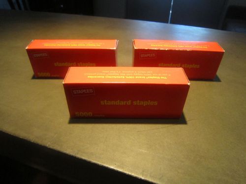 Staples -12000 STANDARD STAPLES 1/4&#034; inch - 2 1/2 Packs 5000 staples each box