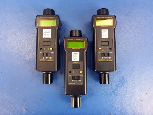 Lot of 3 Extech Instruments Photo Tachometer/Stroboscopes 461825 | Parts/Repair