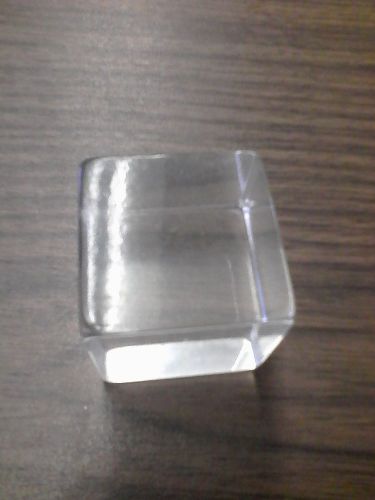 1.5&#034; Clear Acrylic Tumbled Cube Solid - 1 Piece