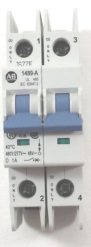 A-B 1489-A2D010R 1A 2P 277/480V DIN-RAIL  CIRCUIT BREAKER