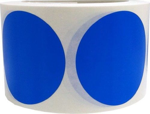 InStockLabels.com 2&#034; Inch Round Blue Color Coding Dot Labels - 500 Colored