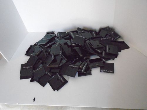 lot of more than 200 black sterling silver earring cards