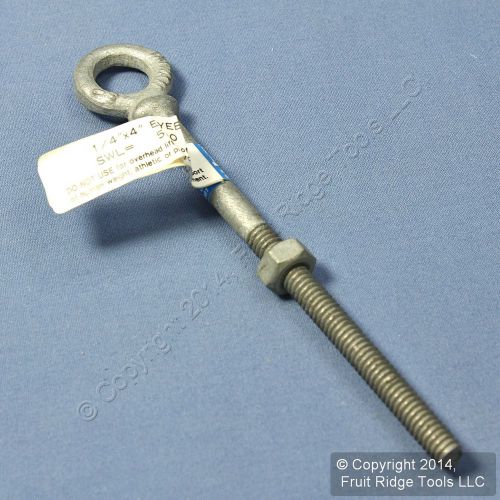 National hardware galvanized forged steel 1/4&#034; x 4&#034; eye bolt 3260bc n245-084 for sale