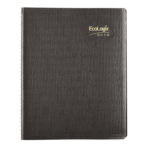 Brownline 2016 Ecologix Weekly Planner, Twin-Wire, Black, 11&#034; x 8.5&#034;