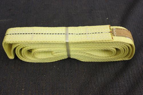Mazzella en1-102 nylon lifting web sling, eye-and-eye, yellow, 8&#039;, 8000lbs  #715 for sale