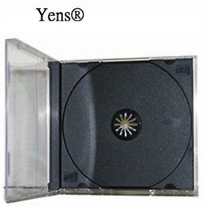 Yens® 100 pcs New Black Single Standard CD DVD Jewel Case 10.2mm  100#10BCD1