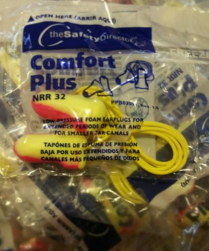 50 PAIR SAFETY DIRECTOR COMFORT PLUS CORDED EAR PLUGS NRR 32