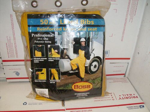 Boss Yellow Lined Bibs-50mm Size L 3PR0501YL