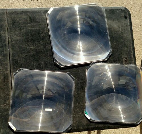 Lot of 3 : 11 1/4&#034; Square Lens From Elmo Overhead Projector ~Fresnel Solar Oven