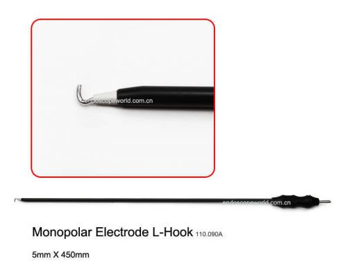 5X450mm Extended Length Electrode L Hook Laparoscopy