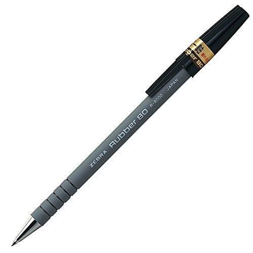 10 pieces BR-8000-BK zebra ballpoint pen oil-based rubber black 80  From Japan