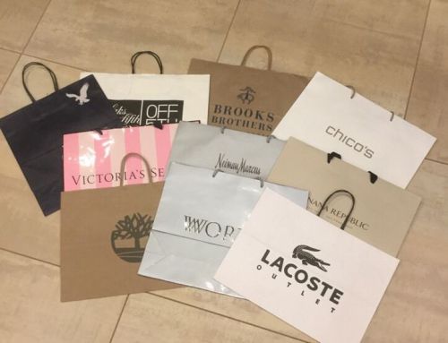 Lot of 10 Medium Designer Paper Shopping Bags