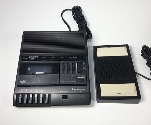 Panasonic RR-830 Standard Cassette Transcriber Machine w/ Foot Pedal