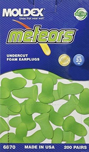 Moldex Meteors Earplugs Style: Uncorded, Qty:200 pair per box