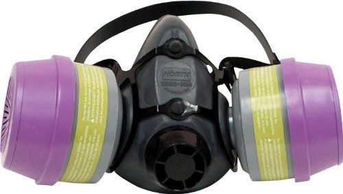 North 5500 series half mask with 2 defender multie purpose/p100 cartridges sizes for sale