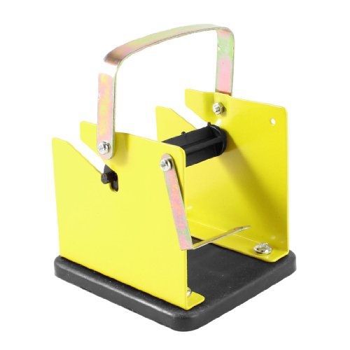 Amico Metal Yellow Solder Wire Stand Holder w Plastic Black Reel Spindle