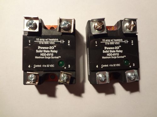 Two Solid State Relays POWER-IO Model HDD-6V15