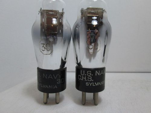 Pair us navy jan sylvania #30 vacuum tubes tv-7 tested #i.@889 for sale