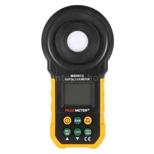 Handheld Digital Light Lux Meter Photometer 0~200000Lux/0~20000FC MS6612 N23T