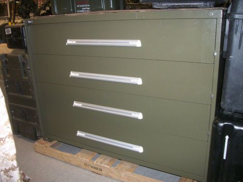 Vidmar Stanley 4 Drawer Steel Industrial LOCKING  Storage Cabinet 60X44X29