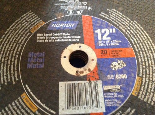 Norton 12&#034; metal cut off saw blade for sale