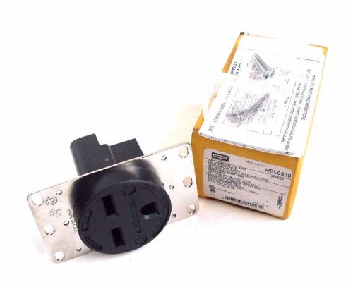 NEW HUBBELL HBL9330 FLUSH MOUNT RECEPTACLE 30A 250VAC 2 POLE 3 WIRE 9330